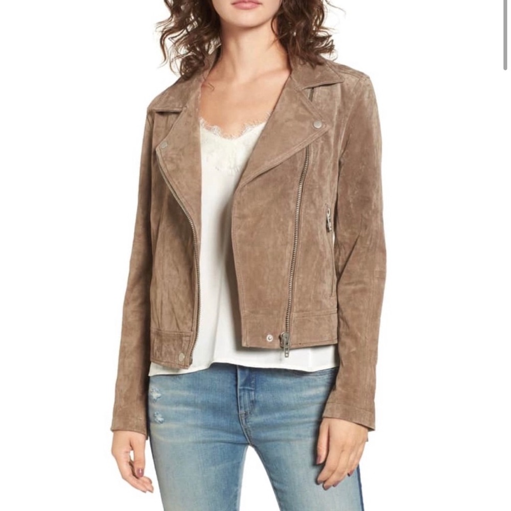 Blank NYC Cleaned Up Suede Moto Jacket